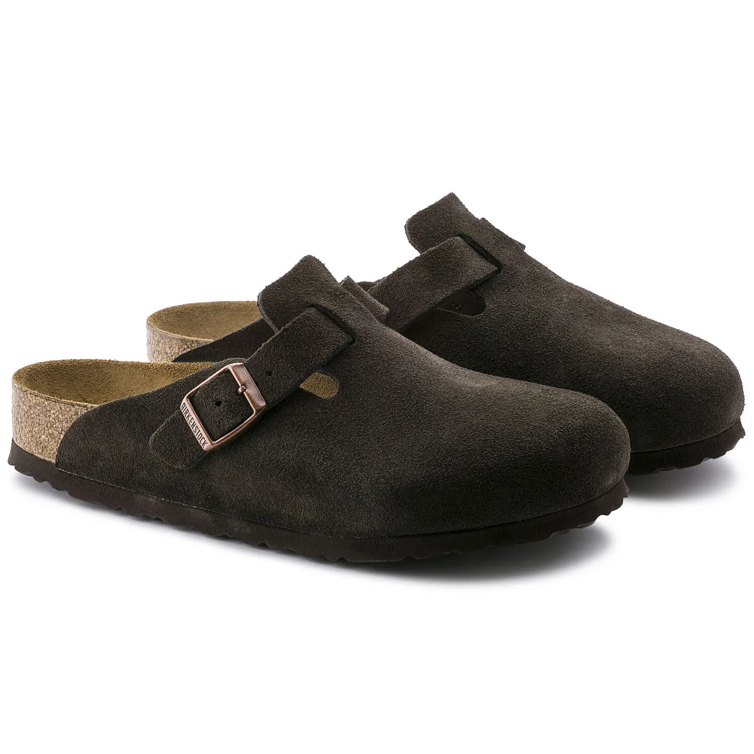 BIRKENSTOCK BOSTON SOFT FOOTBED MOCHA SUEDE